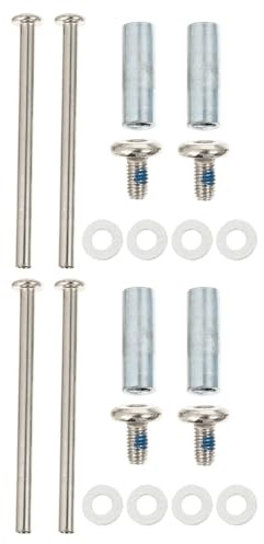 Healeved 2 juegos de tornillos espaciadores para ejes de patines en línea, espaciadores para rodamientos de ruedas de patinaje, accesorios de repuesto para patines en línea, color plata.