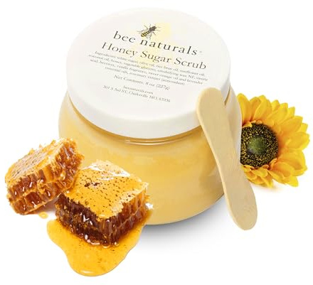Luxurious Honey Sugar Scrub 8oz – Gentle Exfoliating Blend for Face, Body & Feet with Honey, Coconut & Essential Oils – Nourishing Moisture with Signature Vanilla Fragrance for Radiant Skin