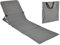 Spetebo Strandmatte klappbar mit Verstellbarer Rückenlehne - grau - Liegematte faltbar mit Tragegurt - Sonnenliege Gartenliege Sonnenmatte Liegematte für Garten Camping Picknick Reise Urlaub