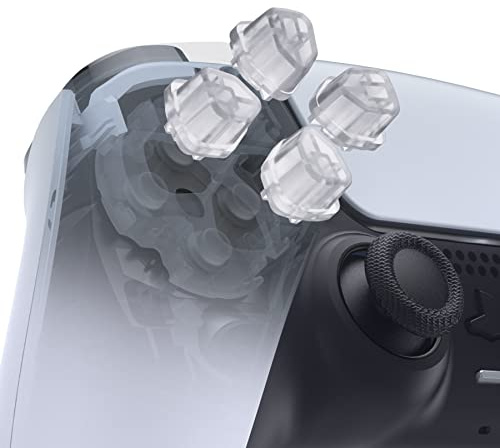 eXtremeRate Geteilte D-Pad Knöpfe für ps5/ps4 Controller, Ergonomische SDP-Tasten für Präzise Steuerung, Split Dpad Button Zubehör kompatibel mit ps5 Edge Controller-Transparent