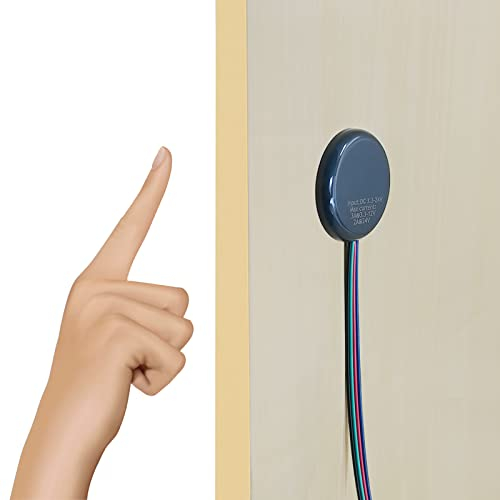 STBTECH 12V LED Touch Dimmer Schalter Verdeckt, DC 3.7-24V 3A Berührungsschalter Sensorschalter für Smart Home LED Lichtleiste, Durchdringt Holz, Glas usw, keine Löcher erforderlich(Dunkelgrau)