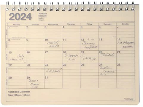 MARK'S 2024 Tischkalender M, Ivory