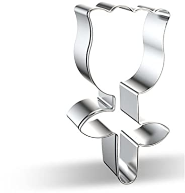 WDYJMALL Cortador de galletas con forma de flor de rosa - B