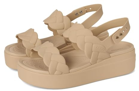 Crocs Women Sandal,Brooklyn Woven Upper LW,Chai,4 UK Women