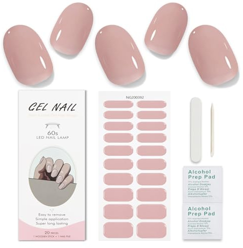 JMEOWIO Pellicola per unghie tinta Rosa Crema Solido, autoadesiva, per nail art, decorazione per unghie