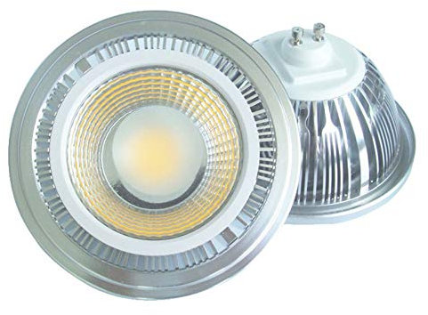 BAFEIYA LED-Maisbirne 2ST Dimmen ES111 GU10 G53 230 / 120V AR111 Cob Scheinwerfer 18w Führte Schienen Bohnen Glühbirnen(DC/AC 12V,Cold white 6000K)