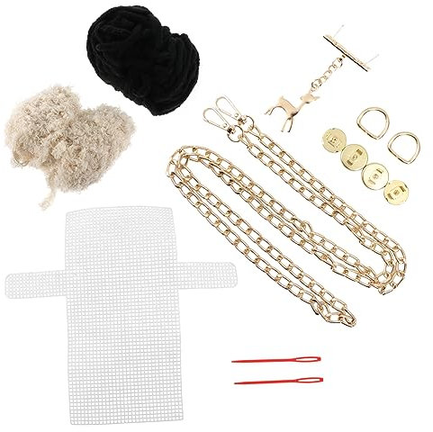 HAWILLOSCH Braided Yarn Bag DIY Purse Material Kit Pouch Making Supplies for Handmade Shoulder Bag Crafting