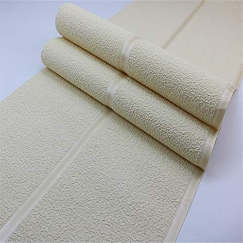 IHFMPFKJ Papel Tapiz de Rayas horizontales de Terciopelo de Ante, Papel Tapiz no Tejido para Sala de Estar, Papel Tapiz de Cine y televisión en 3D, Papel Tapiz de Fondo de TV para Dormitorio en Beige