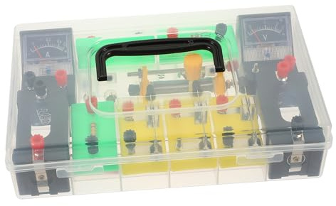 SUPVOX Kit D'expériences Scientifiques D'électricité pour Collégiens en PVC, Matériel Pédagogique Facile à Transporter Ranger pour Apprentissage Physique Couleur Aléatoire