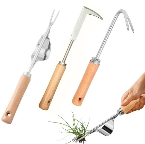 HXSYKJDM 3 Pcs Garden Weeding Tool, Hand Weeder Tool