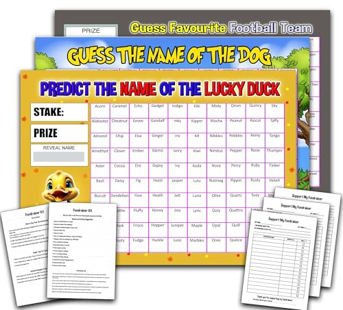 Fundraiser Scratch Card Kit with Sponsor Sheets & Instructions