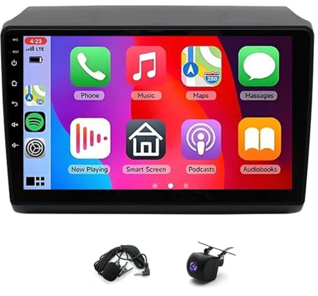 Android 14 Dubbel DIN Bilradio för Fiat Ducato 3 2006-2023, för Fiat Ducato 2019 med Wireless Carplay Android 9IPS Touchscreen Bilstereo GPS Navi Head Unit Bluetooth WiFi Rückfahrkamera FM/RDS 2+32G