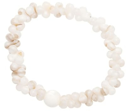 Mekalero Elegant snäcka pärlhalsband eller tillbehör rostfritt stål somrar nyckelbenskedja smycken för strandälskare fashionabla skalhalsband