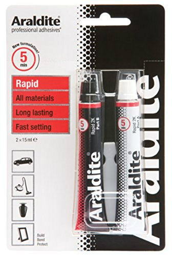 Araldite 15ml Extra Strong Rapid Adhesive in Tube Pack (Set of 2)