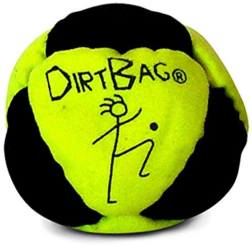 World Footbag Dirtbag Hacky Sack, Neon Yellow/Black