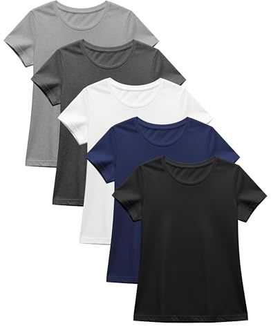 Sexy Basics Women's Cotton Stretch T Shirts | Casual & Active Basic Tops | Multi Packs & Colors