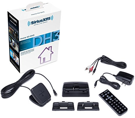 SiriusXM SXDH3 Satellite Radio Home Dock Kit with Antenna and Charging Cable (Black) (Renewed)
