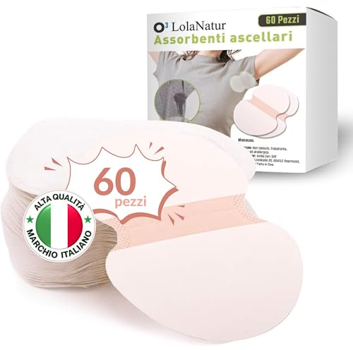 Cuscinetti per ascelle | 60 pezzi -Uomo e Donna | Assorbenti Ascellari contro le macchie di sudore - Monouso, Salvietta Senza profumazione (60)