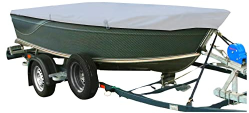 NAVA GROUP, Bâche pour bateau de pêche, bâche en polyester, résistante aux dommages, imperméable, protection contre les intempéries, 210 g/m², longueur du bateau : 300-330 cm