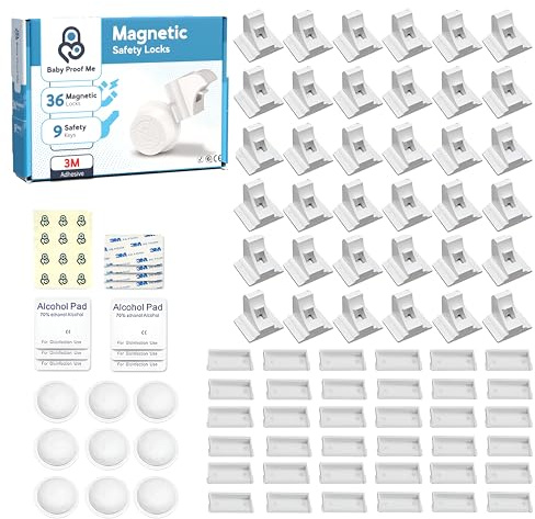 Baby Proof Me Baby Proofing Magnetic Child Safety Cabinet Locks, 36-Pack
