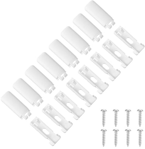 AOZUO 16 Stück Plissee Spannschuhe,Plissee Befestigung Ersatzteile Klemmträger,Plissee Halterung Zum Bohren Spannschuhe Klemmfix für Verspannte Plissees