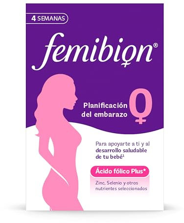 Femibion 0 - Complejo de Vitaminas y Ácido Fólico para Embarazo - 28 Cápsulas - Con DHA y Metafolin - Soporte Nutricional para Mamá y Bebé (Caja de 1 Unidad)