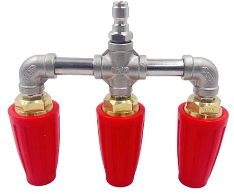 Yulokdwi Buse turbo pour nettoyeur haute pression, buse rotative pour nettoyeur haute pression | Embout de buse triple pour laveuse à pression | Accessoires de nettoyage à connecteur rapide 4000PSI,