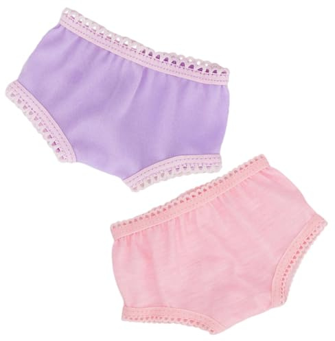 JOINPAYA Culotte Poupee Lavable et Réutilisable pour Poupée de 18 Pouces, Accessoires de Vêtement de Poupée pour Jeu D'imitation et Présent, Lot de 2 Pièces