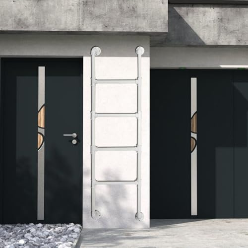 Échelle de garage murale en métal pour escalade sûre, décoration d'intérieur et étagères, parfaite pour les puits de fenêtre de sous-sol, réglable 100 à 300 cm