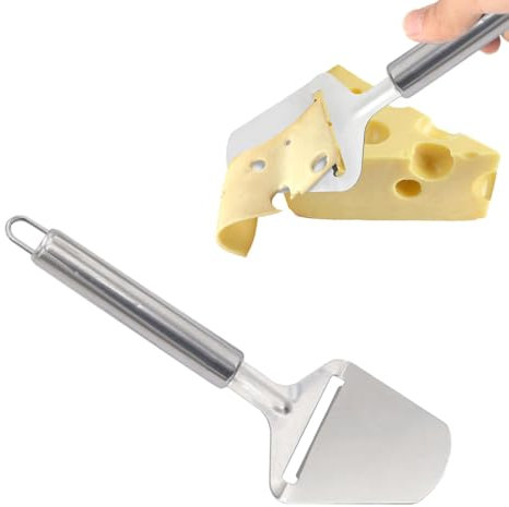 Hongoen 1 pezzo affettatrice per formaggio, formaggio, affettatrice per formaggi duri e affettati in acciaio inox