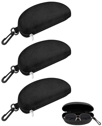 Crynvor 3 Pièces Etui Lunettes Rigide Soleil, Boite a Lunette, Rangement Lunettes, Pochette Lunettes, Boitier Lunette Rigide, Étui a Lunettes Portable, pour Lunettes de Soleil et Lunettes de Lecture