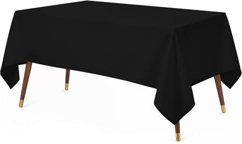 Utopia Kitchen 1-pack bordsduk tvättbar (150 x 300 cm, svart) vattentät polyester bordsduk perfekt för vardagsrum, matsal, bröllop och restauranger (59 x 118 tum)