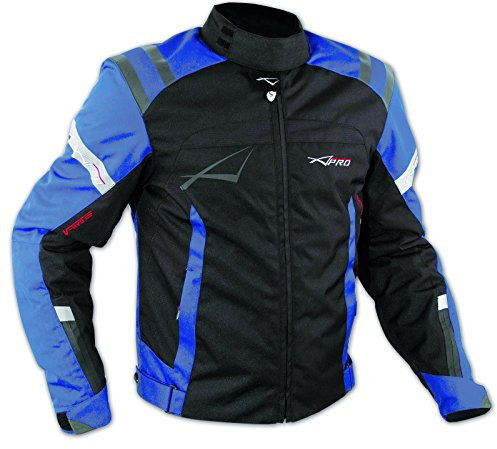 A-Pro Jacke CE Ruestung Qualität Motorrad Thermal Innenbeschichtung Sport Blau XL