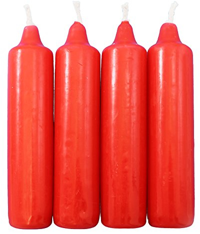 OLShop AG 5er Pack Adventskerzen rot ca. 23 x 105 mm (5 x 4 Stück) Weihnachtskerzen, Christbaumkerzen, Pyramidenkerzen, Baumkerzen, Kerzen