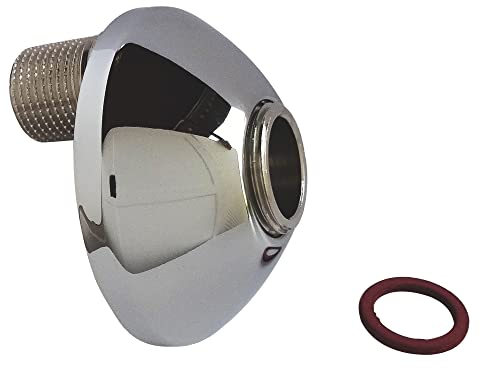 SOMATHERM for You, 21 mm Chrome-Plated Eccentric Coupling M15/21-M20/27 with Integrated Rosette, Ideal for retrofitting Centre spacing in Sanitary Fittings, hot/Cold Water Compatible