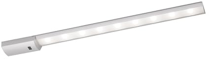 EGLO LED Unterbauleuchte Teya, Unterschrankleuchte Küche mit Bewegungsmelder, Küchenlampe aus Alu in Silber, Kunststoff in Weiß, LED Küchenleuchte neutralweiß, L 60cm