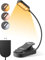 EDISHINE USB Ricaricabile Lampada da Lettura, 8 LED 3 Modalità di Temperatura Colorei (Bianca/Ambrata/Mista), con Clip Luce per Lettura Libri a Letto, 360°Flessibile Collo Luce Lettura per Viaggio
