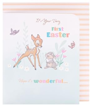 UK Greetings Disney Carte de Pâques pour bébé garçon et fille Motif Bambi et Thumper