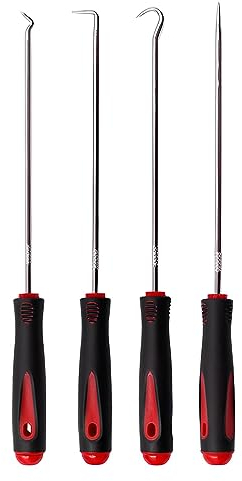 XPEX Tournevis Coudé Jeu de Crochets 4 pièces Outil à dégarnir l’Habillage de Porte Habillage Porte Extracteur Joint Injecteur