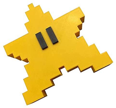 Pixelstjärna julgransspets, superrolig vintage pixel stjärna juldekoration att hänga, stjärnformad spets, dekoration, julgransspets