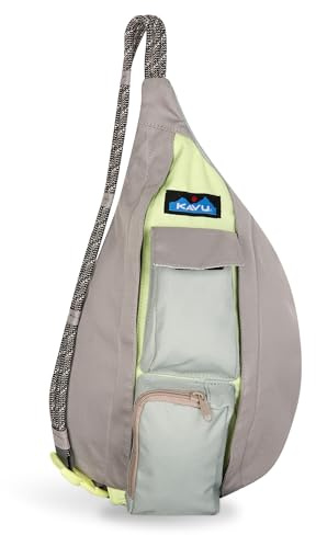 KAVU Mini Rope Sling Pack with Adjustable Rope Shoulder Strap, Sage Terrace