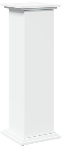 vidaXL Display Stand with Storage, Plant Stand for Living Room Hallway, Standing Shelf, Storage Cabinet, Display Cabinet, White Engineered Wood