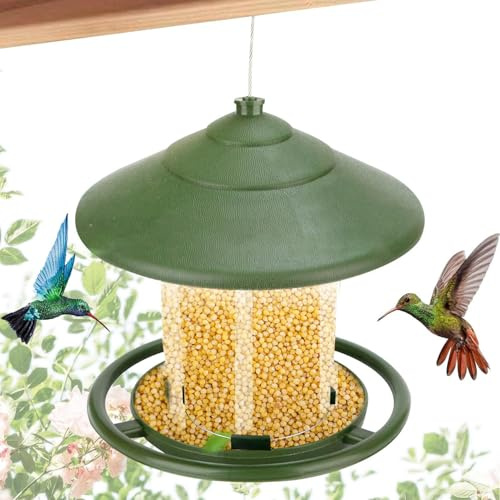 Mangeoire pour oiseaux, mangeoires pour oiseaux d'extérieur, distributeur de nourriture décorative automatique | Mangeoires pour oiseaux pour distributeur de nourriture en plein air, résistant aux