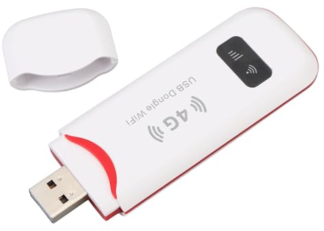 VBESTLIFE Dongle WiFi USB 4G LTE, Enrutador de Punto de Acceso Móvil, Dispositivo de Módem Portátil de 150 Mbps con Ranura para Tarjeta SIM para Viajes, para Europa, Asia, Oceanía, África