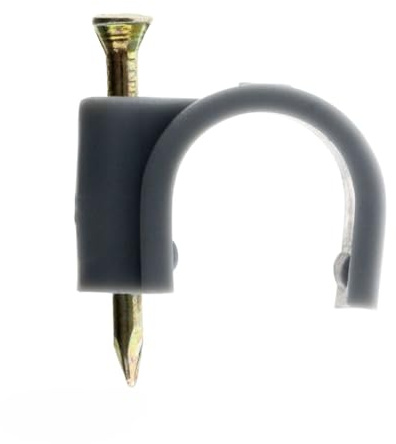 Lot de 100 crochets de fixation Ø12mm - Gris - Zenitech