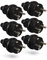 HEITECH Gummi Schutzkontakt Stecker mit Knickschutz - 6x Schutzkontaktstecker schwarz, 250V, 16A, IP20 für Innenbereich - Vollgummi Schuko Stecker