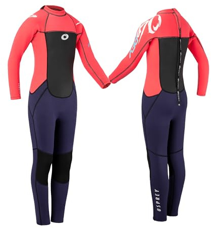 Osprey Origin - Traje de Neopreno Largo de Verano para niños, 3 mm, Traje de Neopreno de Manga Larga, Talla L, Color Rosa