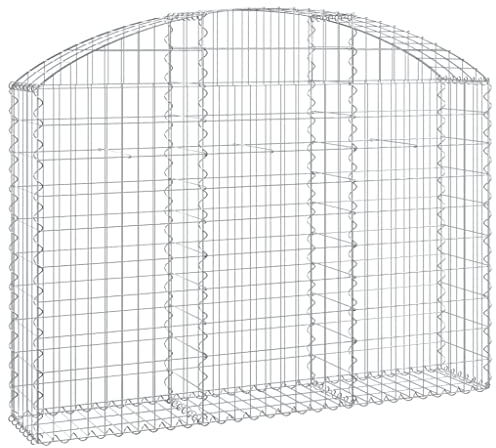 vidaXL Cesta gaviones Forma Arco Hierro galvanizado 150x30x100/120 cm