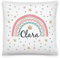 Kembilove Cojín Infantil Personalizado – Almohada Bebe Guardería Personalizado con el Nombre – Regalos para Bebes – Regalos Personalizados - Arcoiris
