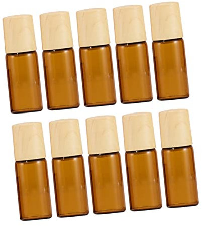 MAGICLULU 10pcs Refillable Rollerball Bottles Essential Oil Perfume Glass Bottles Leakproof Travel Toiletry